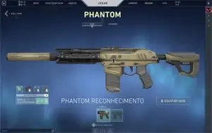 Conta Unranked co Vandal Saqueadora e Phantom reconhecimento