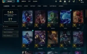 Conta unranked , 65 campeões , 21 skins.