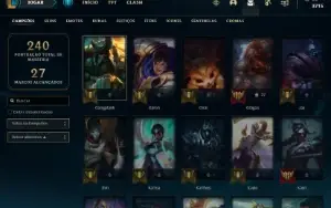 Conta unranked , 65 campeões , 21 skins.
