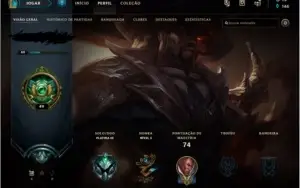 Conta De LoL - Platina nas 2 filas - M7 de Lucian