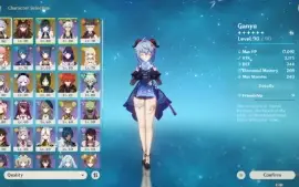 Ganyu, Yelan, Hu Tao, Lyney, Raiden Shogun, Yae Miko +| AR55