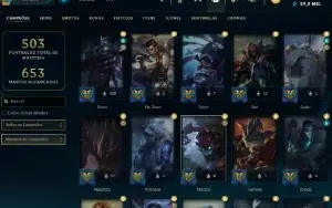 Venda de conta league of legends.para vender logo