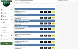 Apostas Esportivas - Layout SA Esportes