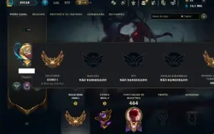 Ouro 1 com TODOS os Champs e 228 Skins ( JG / MID / ADC )