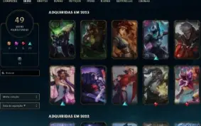 Conta LOL Nível 195 Platina 4 , 49 skins