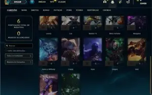 Conta ouro 4 com 22 Champs e 1 Skins + 3 Fragmentos