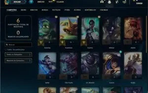 Conta ouro 4 com 22 Champs e 1 Skins + 3 Fragmentos