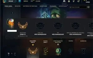 Conta ouro 4 com 22 Champs e 1 Skins + 3 Fragmentos