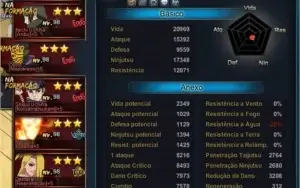 Conta Naruto Online +180k de fc