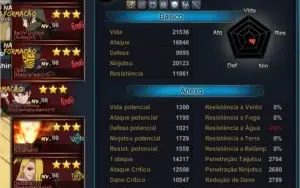 Conta Naruto Online +180k de fc
