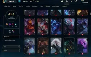 Conta mestre com muita skin