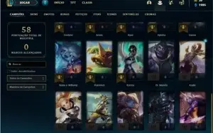 Conta Diamante 2 com 75 PDL, 30 Champs e 4 Skins + 3 Fragmen