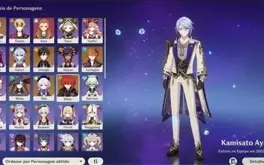 Conta ar 54- Ganyu, Ayato, Zhongli, Childe