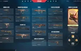 conta valorant platina com varias skins