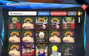 Conta roblox anime warriors 3 Full mitico, faz todo conteúdo