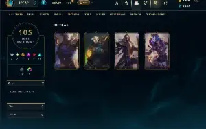 Unranked com TODOS os champs e 105 Skins ( ADC / MID / JG )