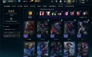 Unranked com TODOS os champs e 105 Skins ( ADC / MID / JG )