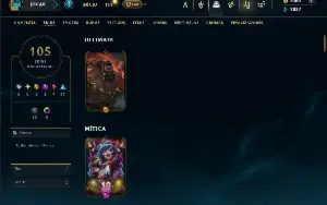Unranked com TODOS os champs e 105 Skins ( ADC / MID / JG )