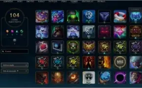 Conta league of legends lv 200, 75 skins