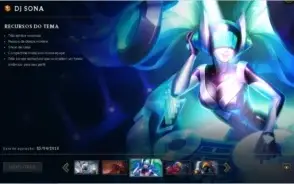 Conta league of legends lv 200, 75 skins