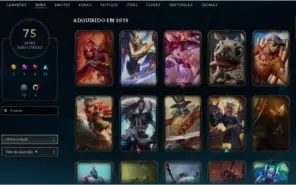 Conta league of legends lv 200, 75 skins