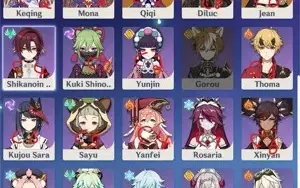Conta genshin top, com 17 char 5* e 17 armas 5* quase AR 60