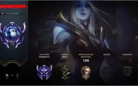 Conta de League of Legends Diamante 4 s9 ,agora unranked