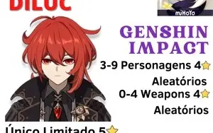 CONTA GENSHIN IMPACT COM DILUC AR7-10+ | ENVIO RÁPIDO / 100%