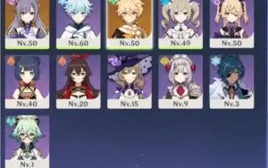 Conta Genshin personagem 5*