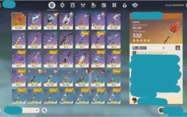 Conta Genshin AR 49 4 Personagens 5 estrelas