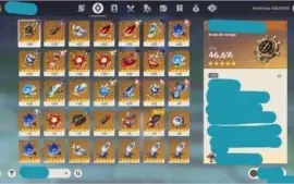 Conta Genshin AR 49 4 Personagens 5 estrelas
