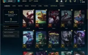 Conta ouro 4 com 12 skins e 55 champs
