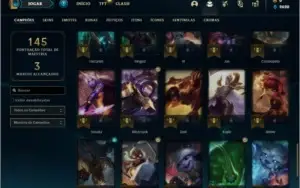 Conta ouro 4 com 12 skins e 55 champs