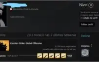 CSGO PRIME XERIFE / SEM MEDALHAS, 1K DE HORAS