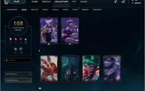 ACC PLATINA/ 106 SKINS/ 55.000 ESSÊNCIA AZUL/FALTA 5 CHAMPS