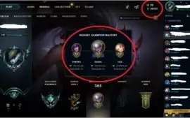 ACC PLATINA/ 106 SKINS/ 55.000 ESSÊNCIA AZUL/FALTA 5 CHAMPS