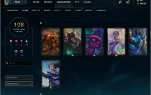 ACC PLATINA/ 106 SKINS/ 55.000 ESSÊNCIA AZUL/FALTA 5 CHAMPS