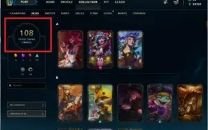 ACC PLATINA/ 106 SKINS/ 55.000 ESSÊNCIA AZUL/FALTA 5 CHAMPS