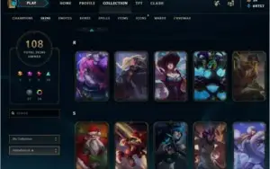 ACC PLATINA/ 106 SKINS/ 55.000 ESSÊNCIA AZUL/FALTA 5 CHAMPS