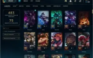 Conta prata 4 com 46 skins e 131 champs (Faltam 20)