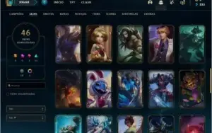 Conta prata 4 com 46 skins e 131 champs (Faltam 20)