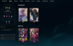 Conta Lol | Full Acesso | 216 Skins | Todos Campeões