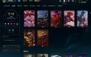 Unranked com 3 Skins raras de 2012