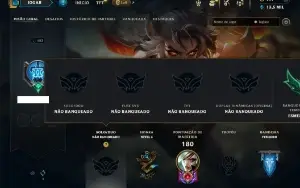 Unranked com 3 Skins raras de 2012
