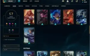 Conta bronze 1 com 130 champs e 57 skins ( MAIN ADC )