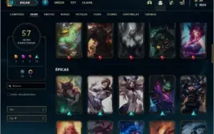 Conta bronze 1 com 130 champs e 57 skins ( MAIN ADC )