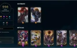 Conta com muitas skins prestígios