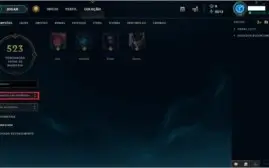 Conta LOL Gold V, Quase todos os champs e 350 skins Leia TD