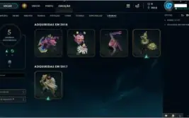 Conta LOL Gold V, Quase todos os champs e 350 skins Leia TD