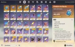 Genshin AR 45 Xiao, Diluc, Túmo e Jade
